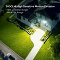 thumbnail image 2 of SANSI 36W Activated LED Security Lights Motion Sensor Flood Light Outdoor, 3 Heads Motion Detector, 3600LM, 5000K, 2 of 10