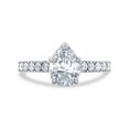 thumbnail image 3 of 1 1/2 Carat 8X6MM Pear & Round Cut Lab Created Moissanite Diamond Wedding Promise Ring In 14K Solid White Gold Teardrop Wedding Bands for Women (VVS1 Clarity, 1.50 Cttw)-7, 3 of 6
