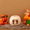 thumbnail image 4 of SMKE Gender Reveal Pumpkin Decoration Resin Table Centerpiece,He or She Baby Shower Pumpkin Decor with Reveal Mechanism,Fall Thanksgiving Birthday Party Tabletop Ornament Beige 1pc, 4 of 9