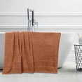 thumbnail image 4 of Superior Zero Twist 2-Piece Cotton Bath Sheet Set, Waffle Border Ultra Doft Quick Dry Towels, Rust, 4 of 13