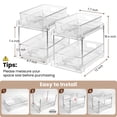 thumbnail image 2 of Riousery 2-Tier Clear Under Sink Organizer, 2-Pack Pull-Out Cabinet Storage, Stackable Design for Kitchen and Bathroom, 2 of 8
