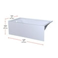 thumbnail image 4 of Elegant Kitchen and Bath Alcove soaking bathtub 32x60 inch left drain in glossy white, 4 of 15