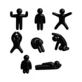 thumbnail image 2 of 8Pcs Meccha Chameleon Game Mini Figurine, 3D Printed Matte Chameleon Statue, Creative Collectible Present for Game Fanatics (Black), 2 of 7