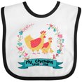thumbnail image 3 of Inktastic Chicken Farming My Chickens Love Me Girls Baby Bib, 3 of 4