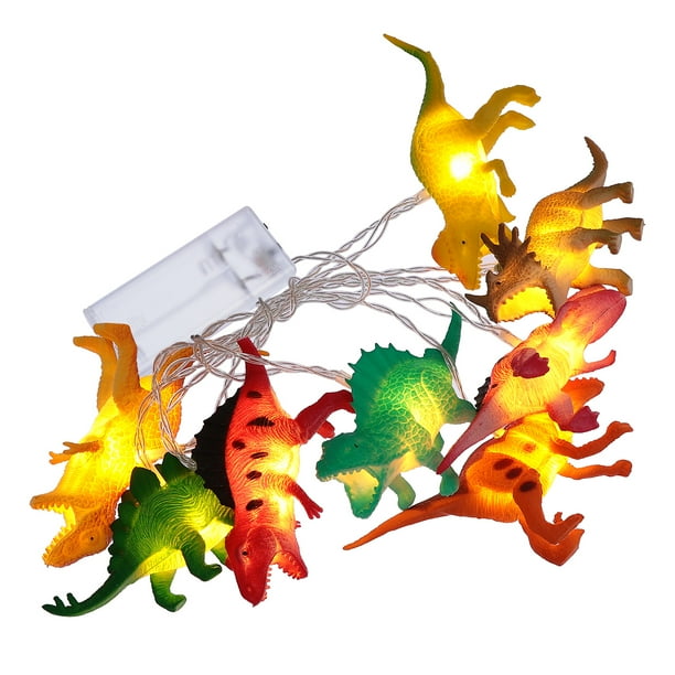 1 Conjunto Lámparas de dinosaurios LED niños Dibujos animados de cadena luz decorativa luces de fiesta