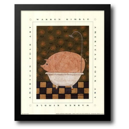 Warren Kimble Picture - FrameToWall - Hog Wash 12x14 Framed Art Print by Kimble, Warren