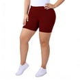 thumbnail image 3 of Tauxra Plus Size Capri Yoga Pants for Women, Ribbed Knit High Waist Lounges Shorts, Elastic Waist Solid Color Breathable Casual Workout Bottoms, 3 of 9