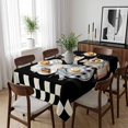 thumbnail image 6 of Chef Gnomes Table Cloth Waterproof Tablecloths, Rustic Black White Paid Dessert Cake Cook Tablecloth Dining Table Cover for Kitchen Party Tabletop Outdoor, Rectangle Tablecloth 52x70 Inch, 6 of 9
