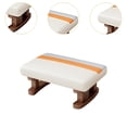 thumbnail image 6 of CoudarTitie Foot Rest with Wooden Legs Rectangle Step Stool for Dining Bed Shoe Changing Beige, 6 of 9