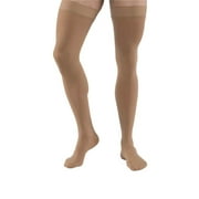 JOBST Relief 20-30 mmHg Compression Stockings, Thigh High Silicone Band, Closed Toe, Beige, Small