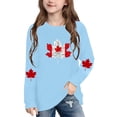 thumbnail image 1 of Amzcrzy T-Shirts Garçons et Filles Mode Vacances T-Shirts Graphiques Feuille d'Érable pour Tout-Petit Décontracté Confortable Manches Longues Col Rond T-Shirts en Coton pour Ado 5 Ans, 1 of 8