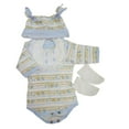 thumbnail image 3 of 2xStriped Rompers Bib Hat Calcetines Ropa Para Muñecas Baby Boy Girl De 17-18 Pulgadas Yotijar  Mamelucos de muñeca Sombrero Babero, 3 of 9