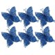 thumbnail image 1 of Decoración de mariposa con purpurina, adornos de mariposa ahuecados con Clip, artesanía de mariposa Artificial Linda para árbol de Navidad, 6 piezas, 1 of 4