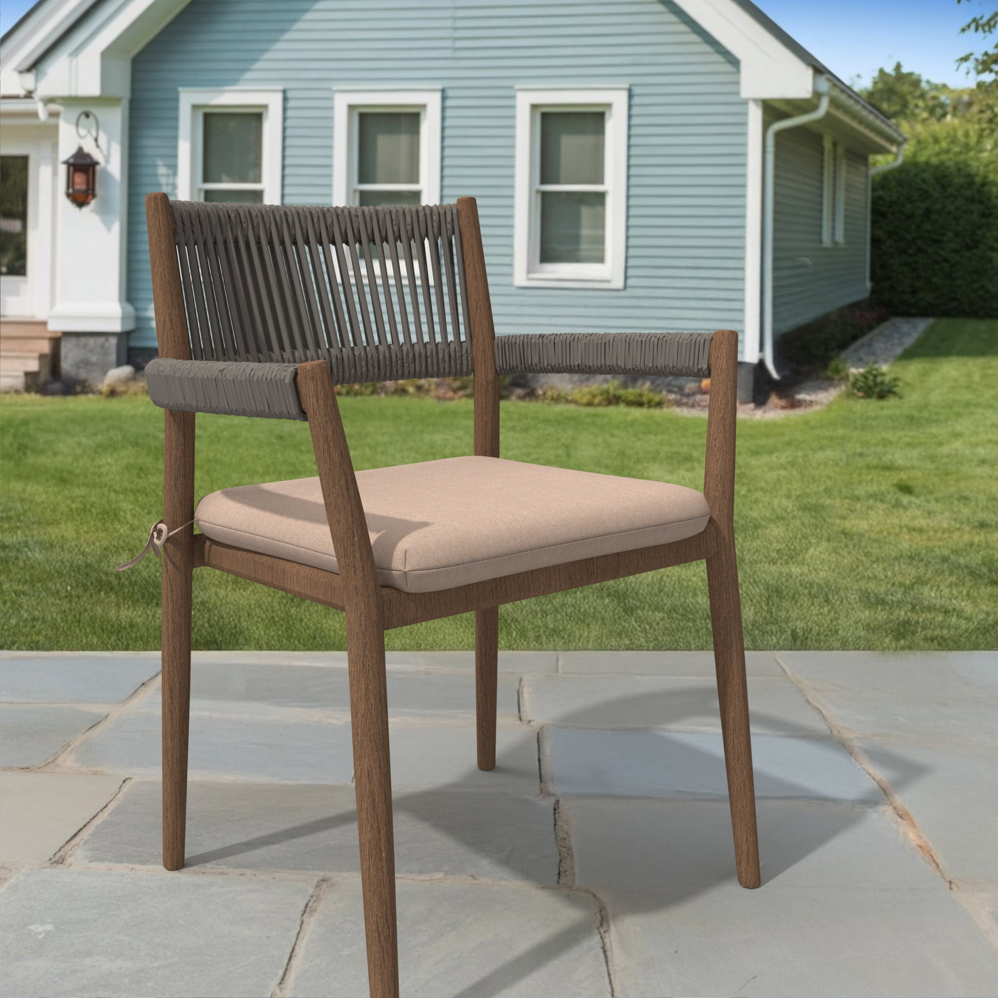 Covers & all Olefin Square Dining Chair Cushions 3" Foam Tear and UV Resistant Outdoor chairs