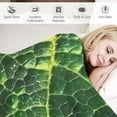 thumbnail image 3 of Creowell  Green Leaf Blanket Flannel Plant Throw Blankets Soft Plush Giant Leaf Blanket Leaves Design Couch and Sofa Leaf Blanket Leaf Design Accent for Plant Lovers White, 3 of 6