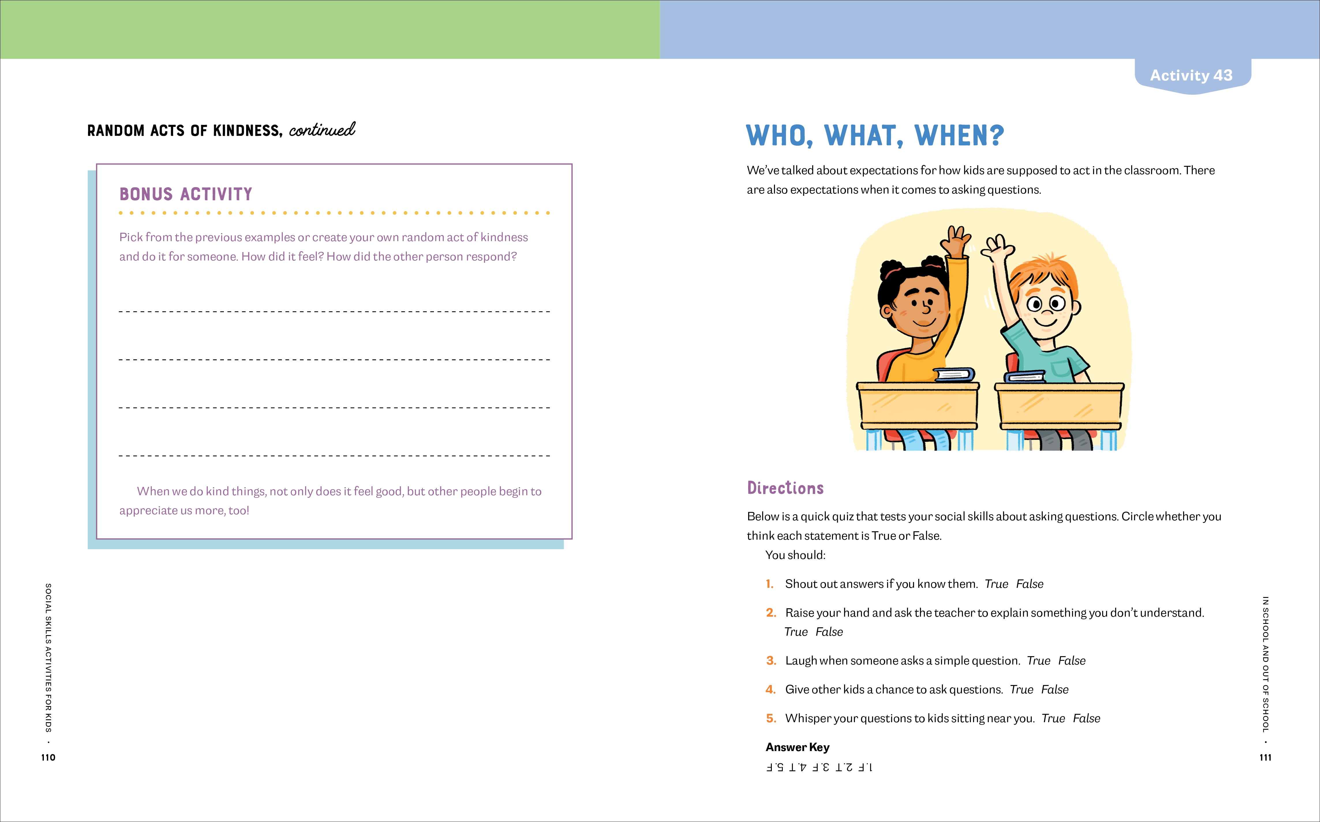 Social Skills Activities for Kids: 50 Fun Exercises for Making Friends, Talking and Listening, and Understanding Social Rules (Spiral Bound)