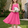 thumbnail image 6 of Ugoldhm Girls Sleeveless Pleated Neck Swing Dress with Pockets - Casual Comfy Summer Tank Dress (5-15 Years), 6 of 8