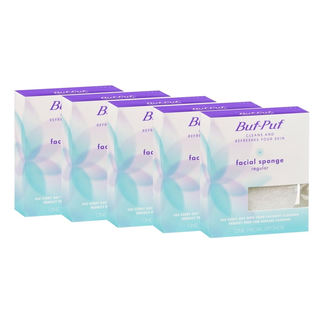 Esponja facial Buf-Puf desarrollada por dermatólogos, 5 unidades