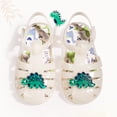 thumbnail image 5 of Viluyesy Boys Girls Jelly Sandals Closed Toe Fisherman Sandals Dinosaur Cartoon Summer Water Beach Shoes for Kids White Size 3 Years, 5 of 6