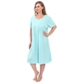 thumbnail image 3 of FEREMO 100% Cotton Plus Size Nightgowns for Women Short Sleeve Ladies Sleepwear, 3 of 5