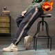 thumbnail image 3 of Pantalones casuales de harén para hombre, pantalones de calle, pantalones deportivos de pana para hombre, estilo coreano, holgados, lisos, planos, nuevos artículos deportivos góticos L, 3 of 5