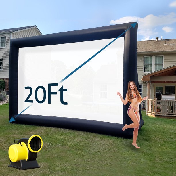 TKLoop Inflatable Movie Screen 20ft Outdoor Inflatable Projector Screen Portable Huge Blow up