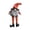 Orange, variant on Feledorashia Halloween Gnome, Witch Gnome, Tall Hat Striped Leg Faceless Witch Gnome Lint Doll, Cloth Fabric Cotton Filled Sand Weighted Base Tabletop Ornament