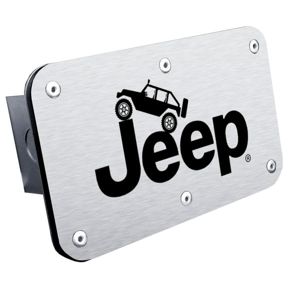 Au-TOMOTIVE GOLD Class III Trailer Stainless Steel Hitch Plug for Jeep Climbing (Brushed Chrome)