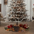 thumbnail image 4 of Rateoe Cute Floral Cow Pattern Christmas Tree Skirt with Ties , Christmas Tree Decorations, Farmhouse Christmas Decor Xmas Holiday Decorations-30", 4 of 6
