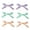 Lavender Mint Peach, variant on 2.5 Inch Small Satin Hair Bows - Set of 6