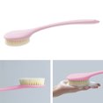 thumbnail image 2 of Advancent Cepillos para el cuerpo del baño Cepillos de cerdas de nailon para baño de mango largo Masajeador exfoliante Herramienta de Suministros de limpieza para el hogar rosado, 2 of 6