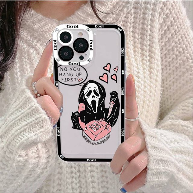 Funda de teléfono Ghostface Scream, carcasa para iPhone 11, 12, 13, Mini Pro Max, 14 Pro Max Fivean unisex