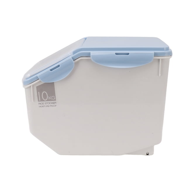 Airtight Rice Storage Container, Dustproof Bulk Food Container Bin Environmental Material Plastic Storage Bins with Leak Proof Lid for Rice Flour Cereal Pet Food Storage