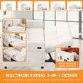 thumbnail image 4 of Craftian 3-in-1 Convertible Futon Sofa Bed, Modern Sleeper Sofa with Pull-Out Bed for Small Place, Beige, 4 of 10
