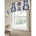 thumbnail image 6 of Vintage Navy Blue Botanical Curtain Valances for Windows, Tropical Leaves Modernism Kitchen Valance Window Treatment, Light Filtering Block Curtains for Bathroom/Bedroom/Living Room 54'' x 18'', 6 of 9