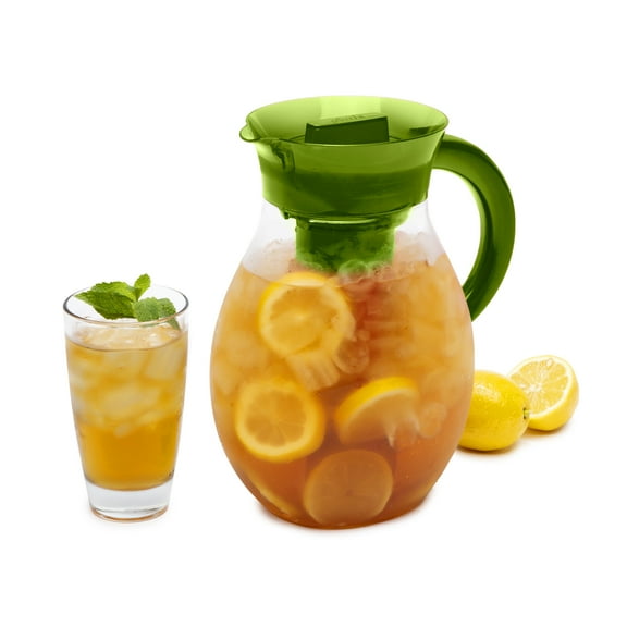 Primula The Big Iced Tea Large Capacity Beverage Pitcher, 1 Gallon, Green