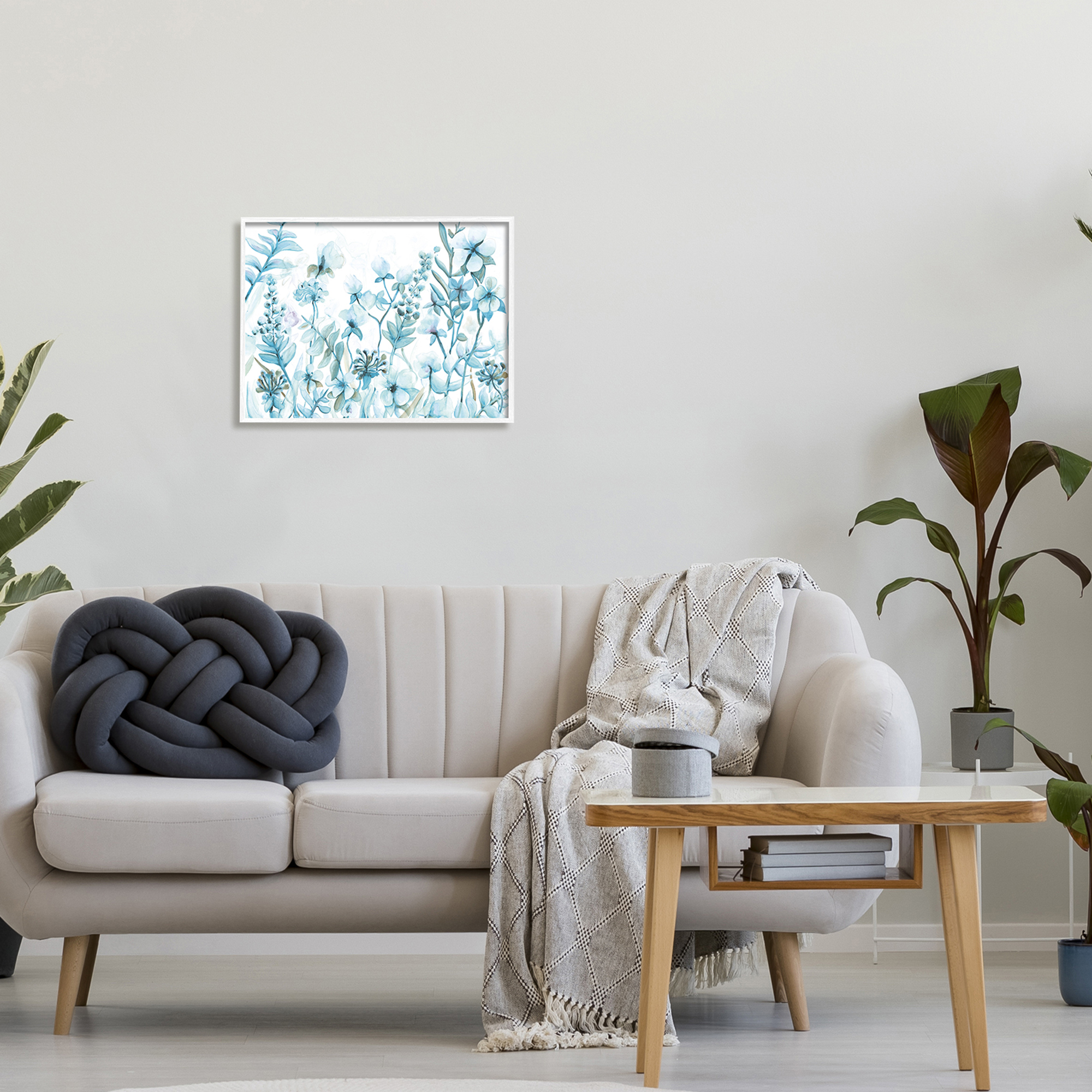 Stupell Industries Blue Lilac Wildflower Meadow Monochromatic Floral Bloom,20 x 16, Design by Dogwood Portfolio