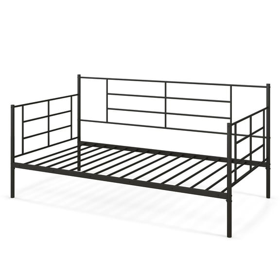 Giantex Twin Size Metal Daybed Frame, Heavy-duty Sofa Bed w/Sturdy Metal Slat Support, Multifunctional Platform Bed Mattress Foundation