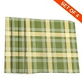 thumbnail image 4 of DouZhe Polyester Placemats Set of 4, Green White Christmas Plaid Pattern Heat Resistant Place Mats for Dining Table, 12" x 18", 4 of 7