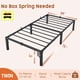 thumbnail image 2 of 14-pulgada tamaño individual heavy duty metal platform marco de cama - durable iron slat support, legs, no box spring, no screws, supports up to 800 lbs, 2 of 6