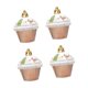 thumbnail image 5 of 4 adornos navideños para cupcakes, adorno colgante para de Navidad, colgante navideño, de postre para pared de familia y amigos, estilo Café, 5 of 8