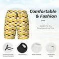 thumbnail image 3 of Honeii Cute Duck With Black Glasses Print Men's Swim Shorts,Mens Swim Trunks,Breathable Mesh Beach Shorts for Swimming,Surfing, and Beach Activities-Small, 3 of 6