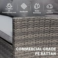 thumbnail image 3 of JOIVI 7 Pieces PE Rattan Wicker Dining 9 Sofa Set, Outdoor Patio Furniture, Gray, 3 of 13
