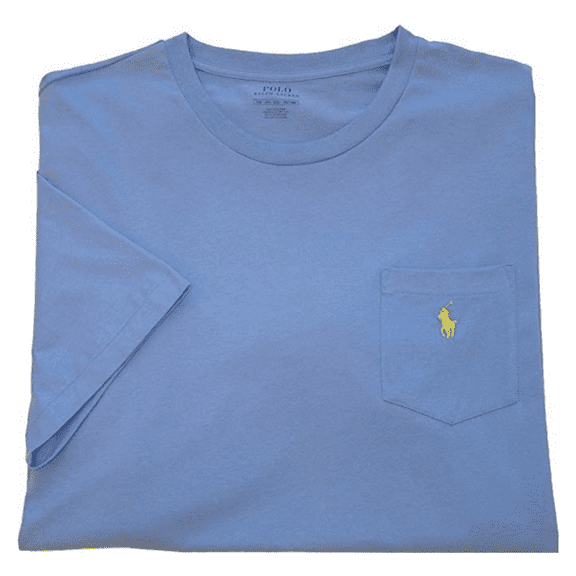 Polo Ralph Lauren Tee Shirt Men's Crew Neck, Blue, XLT