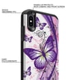 thumbnail image 4 of FINCIBO Purple Hybrid Case Hard Plastic TPU Slim Back Cover for Apple iPhone XS Max 6.5", 2 Tone Purple Butterfly, 4 of 8