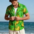 thumbnail image 2 of Cllios Hawaiian Shirt for Men Funny Tropical Graphic Aloha Tops Quick Dry Lapel Collared Short Sleeve T-shirts Casual Button Down Bowling Shirts M-3XL, 2 of 10
