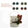 thumbnail image 3 of Injueey Eyeball DIY Crafting Half Round Eyes Dolls Animal de peluche Juguetes Eyeballs Halloween Scary Accesorio para Repair Artesanía Rosa roja Tipo 2 Injueey HA6175-01B, 3 of 6