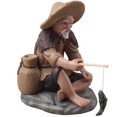 thumbnail image 2 of Figuras de pescador de simulación, Mini escultura, estatua de pescador para jardín de bonsái L Zulema Figuras de pescador, 2 of 8
