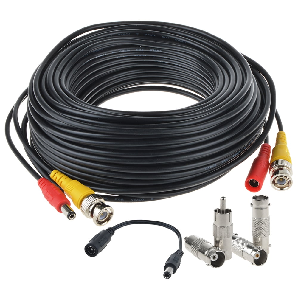 ABLEGRID BNC video power cable security camera wire cord for CCTV DVR
