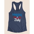 thumbnail image 3 of 4Th Of July Cupcake Racerback Tank Women -Image by Shutterstock, Female Medium, 3 of 4